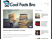 Tablet Screenshot of coolfactsbro.com